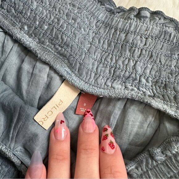 Pilcro Anthropologie size s blue tie dye tiered mini skirt - Picture 3 of 4